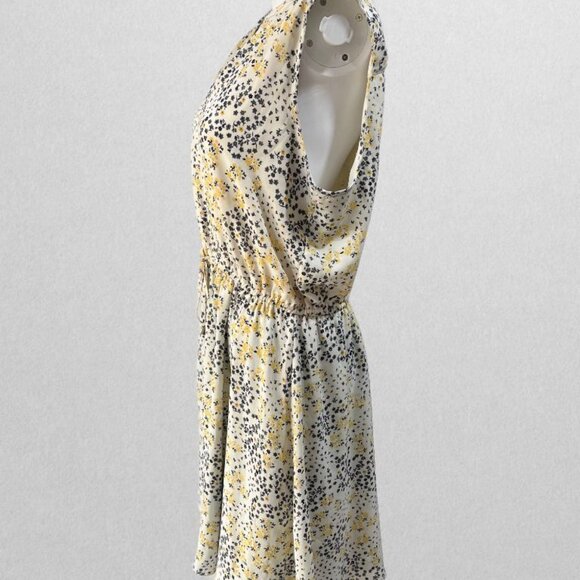 Maurices Cream Floral Sleeveless Midi Dress with Drawstring - Picture 2 of 3